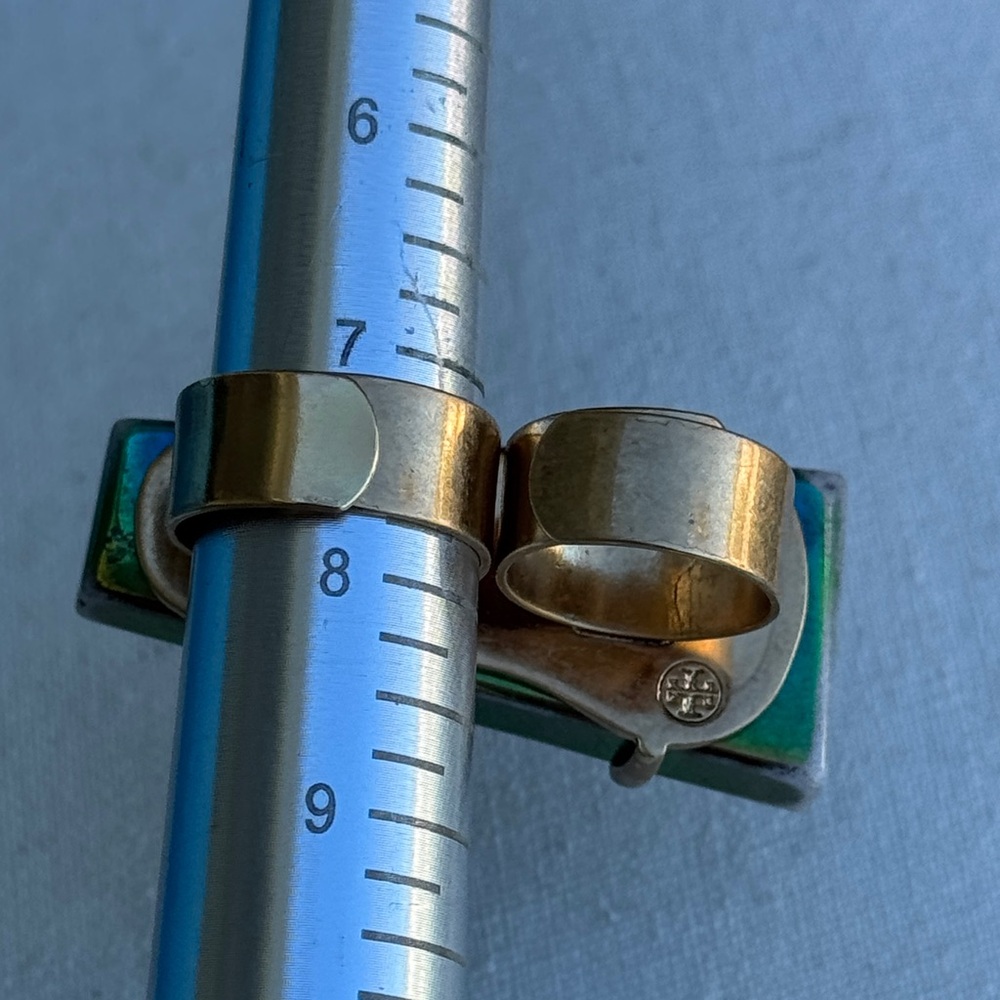 Tory Burch Adjustable Geometric Double Ring. - image 8